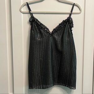 NWT Rebecca Taylor metallic tank